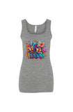 Ruvani Butterfly Women's Micro Rib Tank