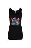 Ruvani Butterfly Women's Micro Rib Tank